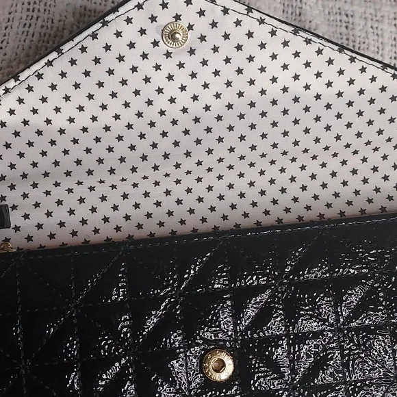 Patent Leather Gold Studded Wallet Clutch w/Removable Card Insert by NOBO - Picture 3 of 8